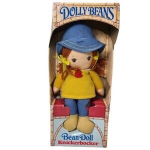 Knickerbocker Vintage Bean Bag Doll Orange Hair Sweater Dolly Beans Strawberry